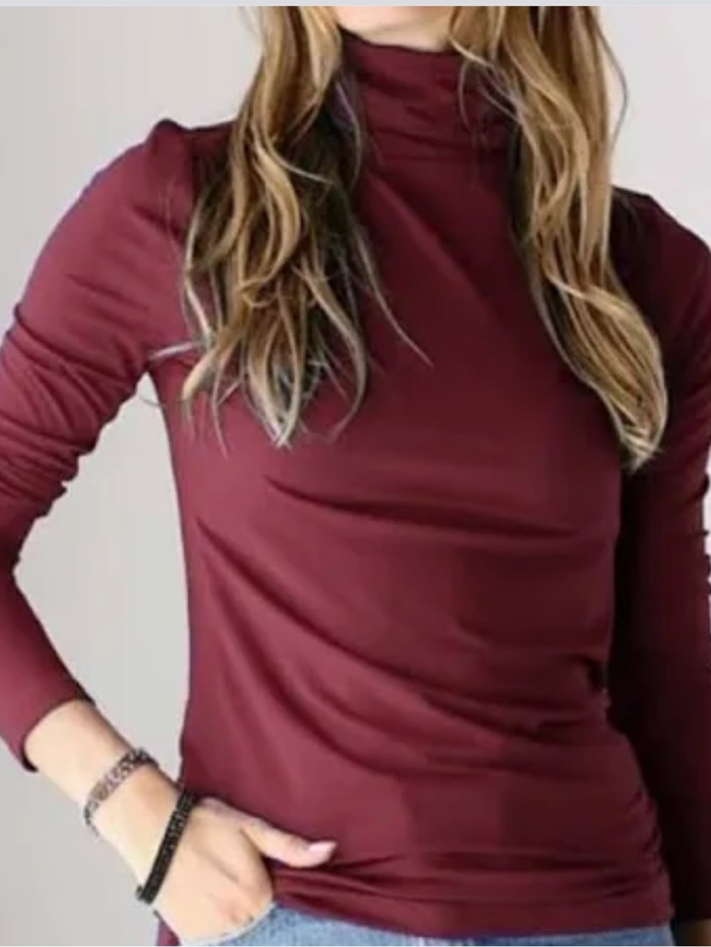 Leo & Nicole Women's Long-Sleeve Mock Neck Top!
